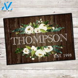 Family Established Door Mat, Welcome Mat,  Custom Doormat DM12 All Over Printed (6228)