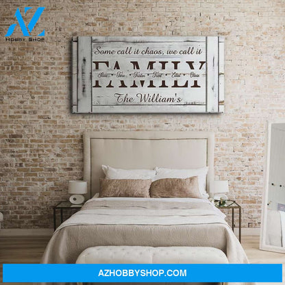 Family Gather - Personalized Custom Name Canvas