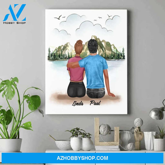 Family - Gifts For The Whole Family Personalized Matte Canvas - UP TO 5 PEOPLE - Mountain