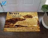 Family Golden Retriever Loved By Little Girl Doormat