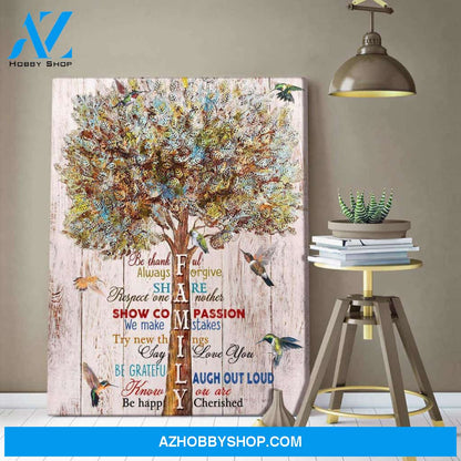 Family Hummingbird Canvas Wall Art Decor