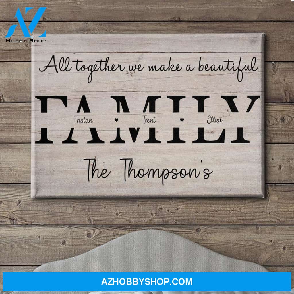 Family Is All - Personalized Custom Photo Canvas - Family Wall Art