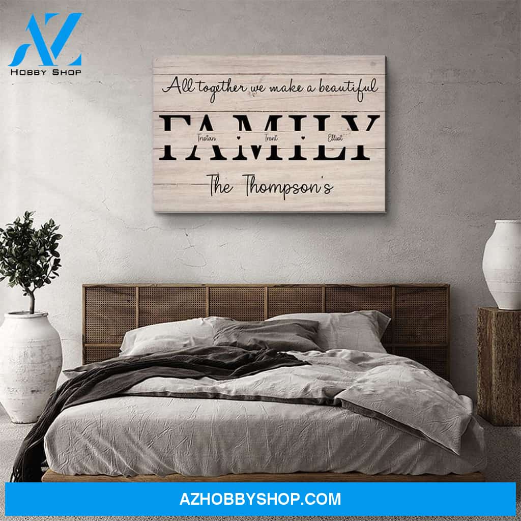 Family Is All - Personalized Custom Photo Canvas - Family Wall Art