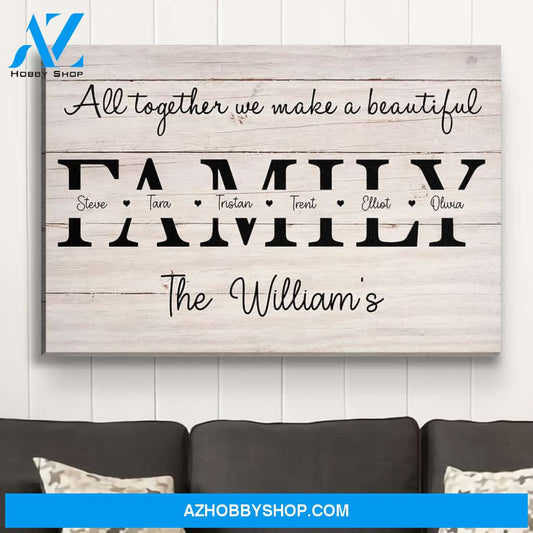 Family Is All - Personalized Custom Photo Canvas - Family Wall Art