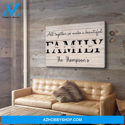 Family Is All - Personalized Custom Photo Canvas - Family Wall Art