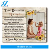 Family Love Perfect Custom Gift For Your Daughter Gift From Mom To Daughter Birthday Gift For Your Daughter Ohcanvas
