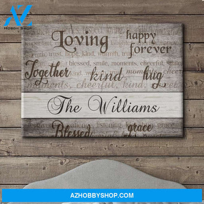 Family Members - Personalized Custom Name Canvas