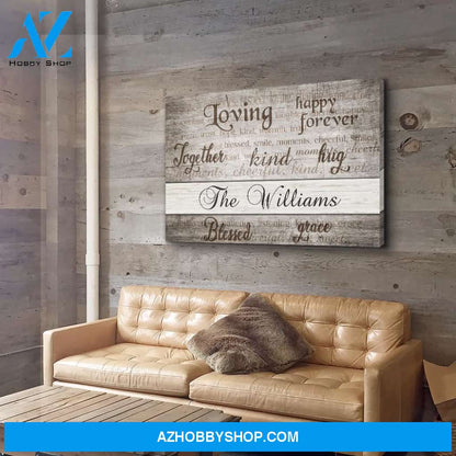 Family Members - Personalized Custom Name Canvas