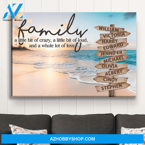 Family Multi-Name - Personalized Custom Name Canvas