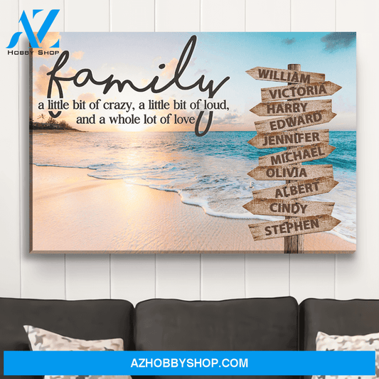 Family Multi-Name - Personalized Custom Name Canvas