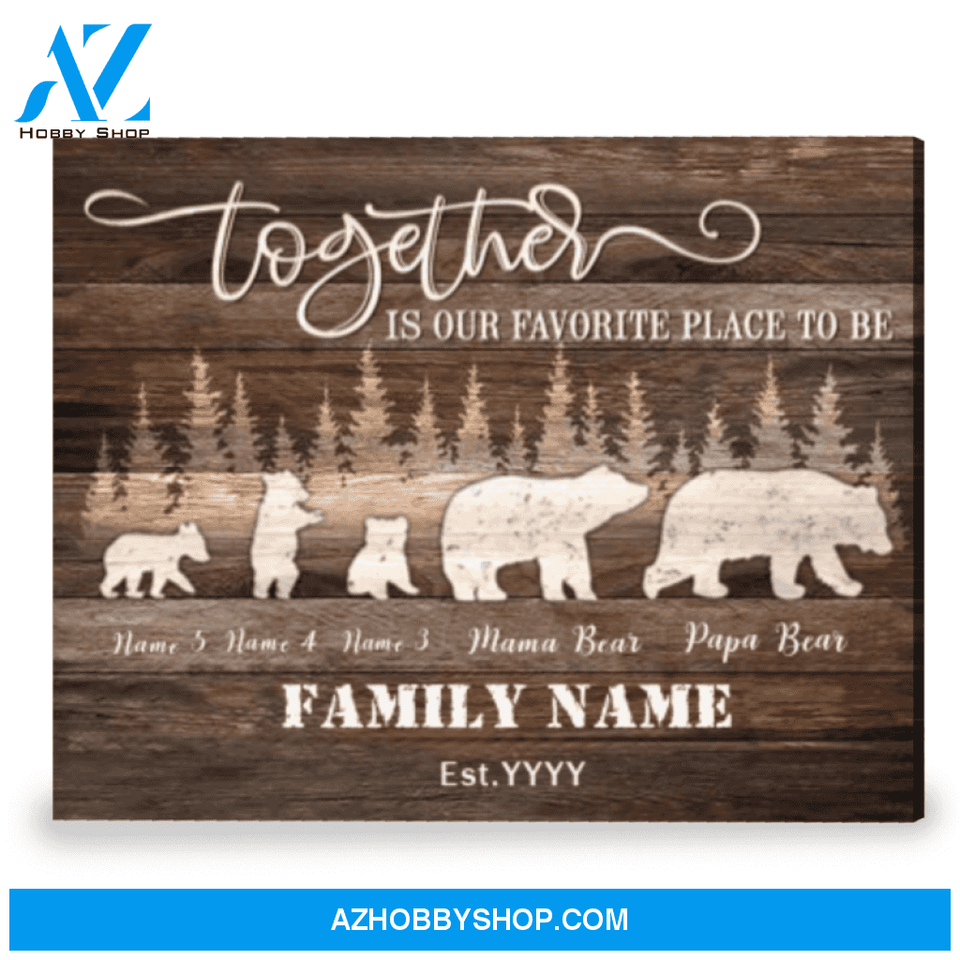 Family Name Sign Farmhouse Wall Art Best Gift For A Family Canvas Print