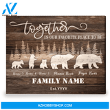 Family Name Sign Farmhouse Wall Art Best Gift For A Family Canvas Print