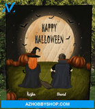 Family on Halloween Day - Halloween Quilt Blanket