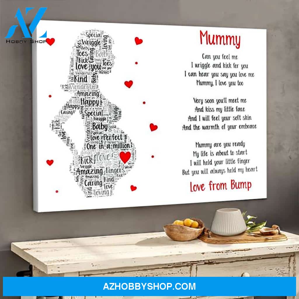 Family Panda Mummy poem poster canvas gifts from bump GST