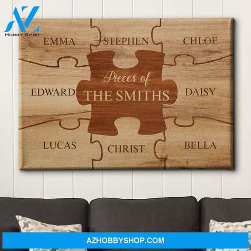 Family Pieces - Personalized Custom Name Canvas