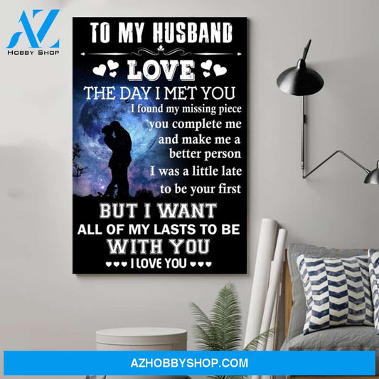 G- family poster - to my husband - the day I met