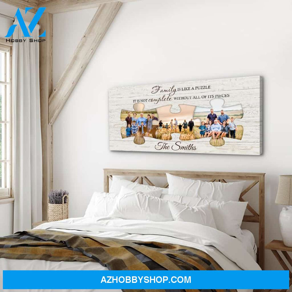 Family Puzzle - Personalized Custom Photo Canvas