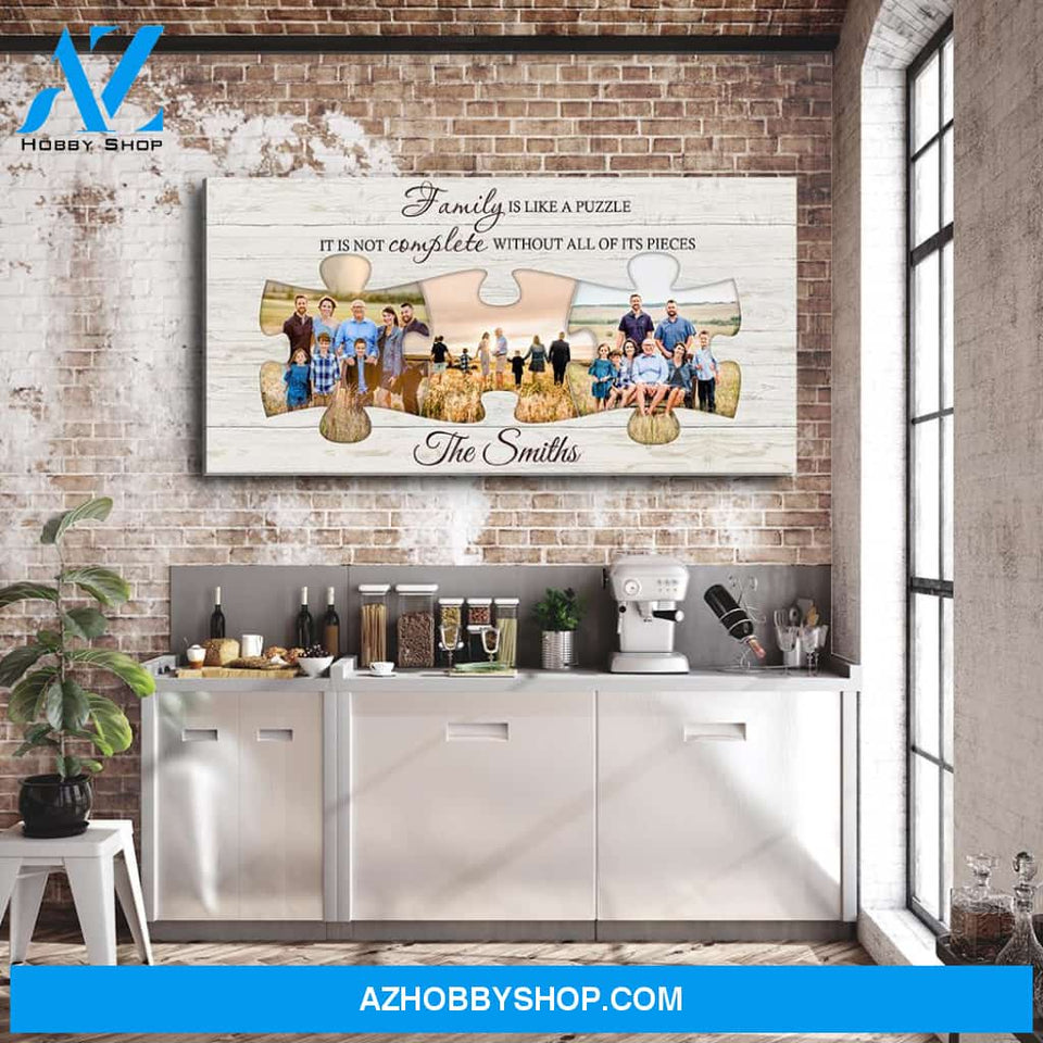 Family Puzzle - Personalized Custom Photo Canvas