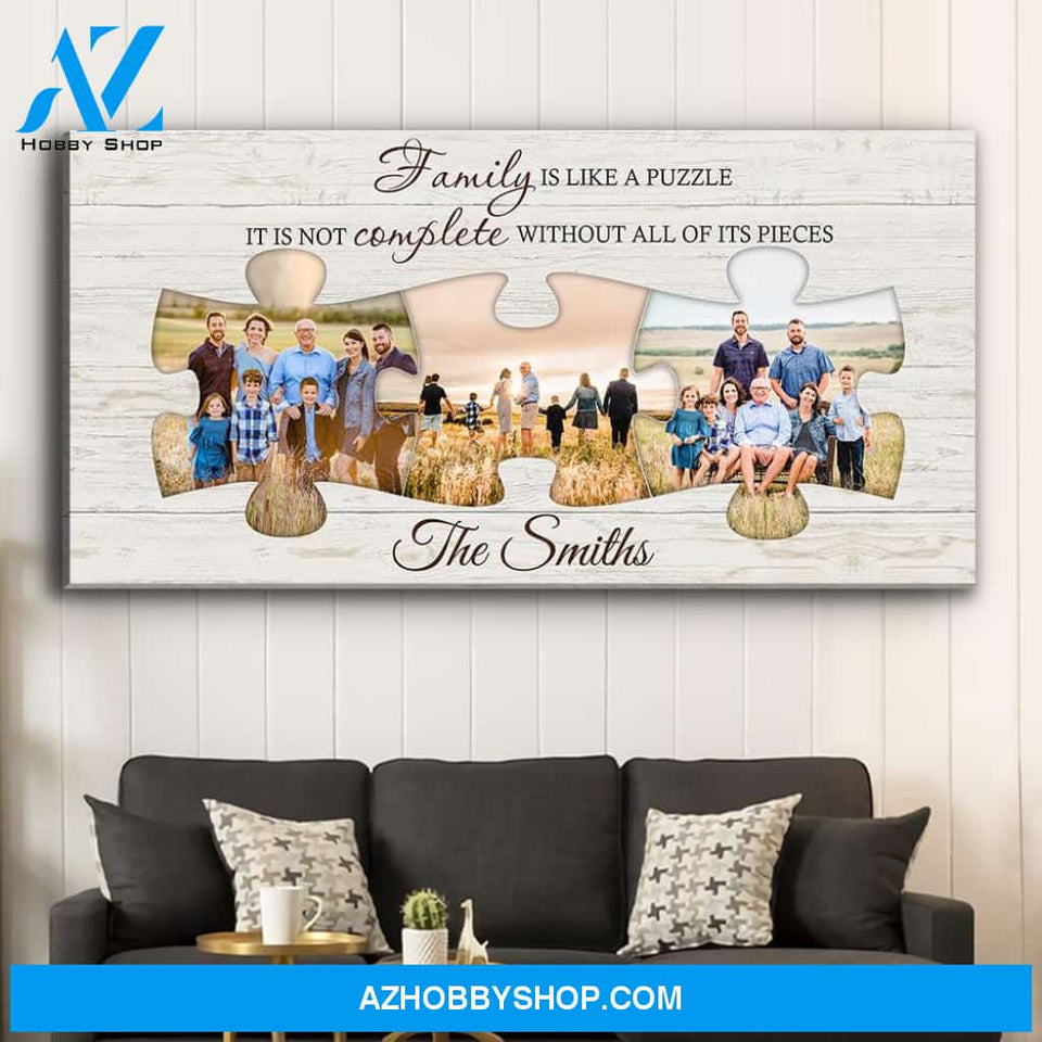 Family Puzzle - Personalized Custom Photo Canvas
