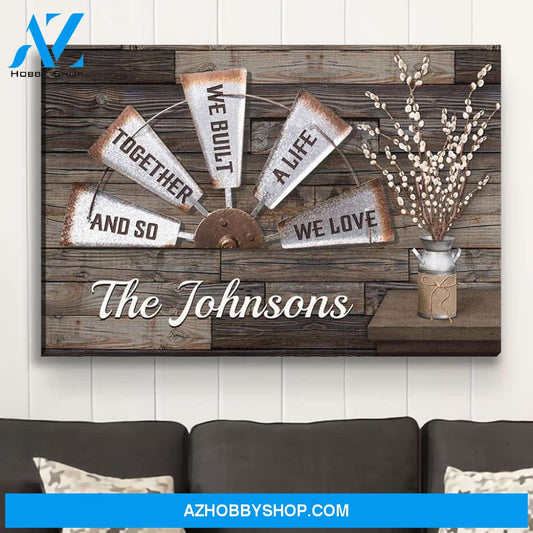 Family Together - Personalized Custom Name Canvas