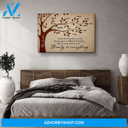 Family Tree 2 - Personalized Custom Matte Canvas
