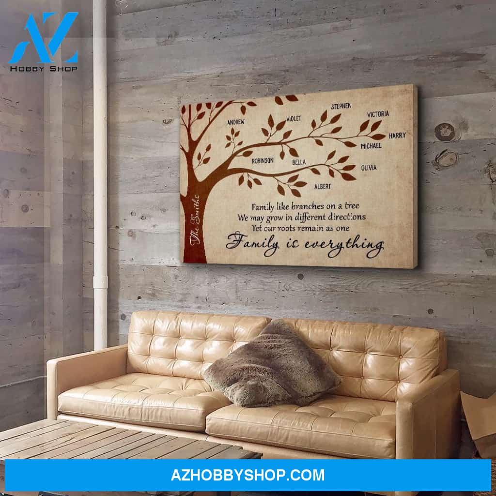 Family Tree 2 - Personalized Custom Matte Canvas