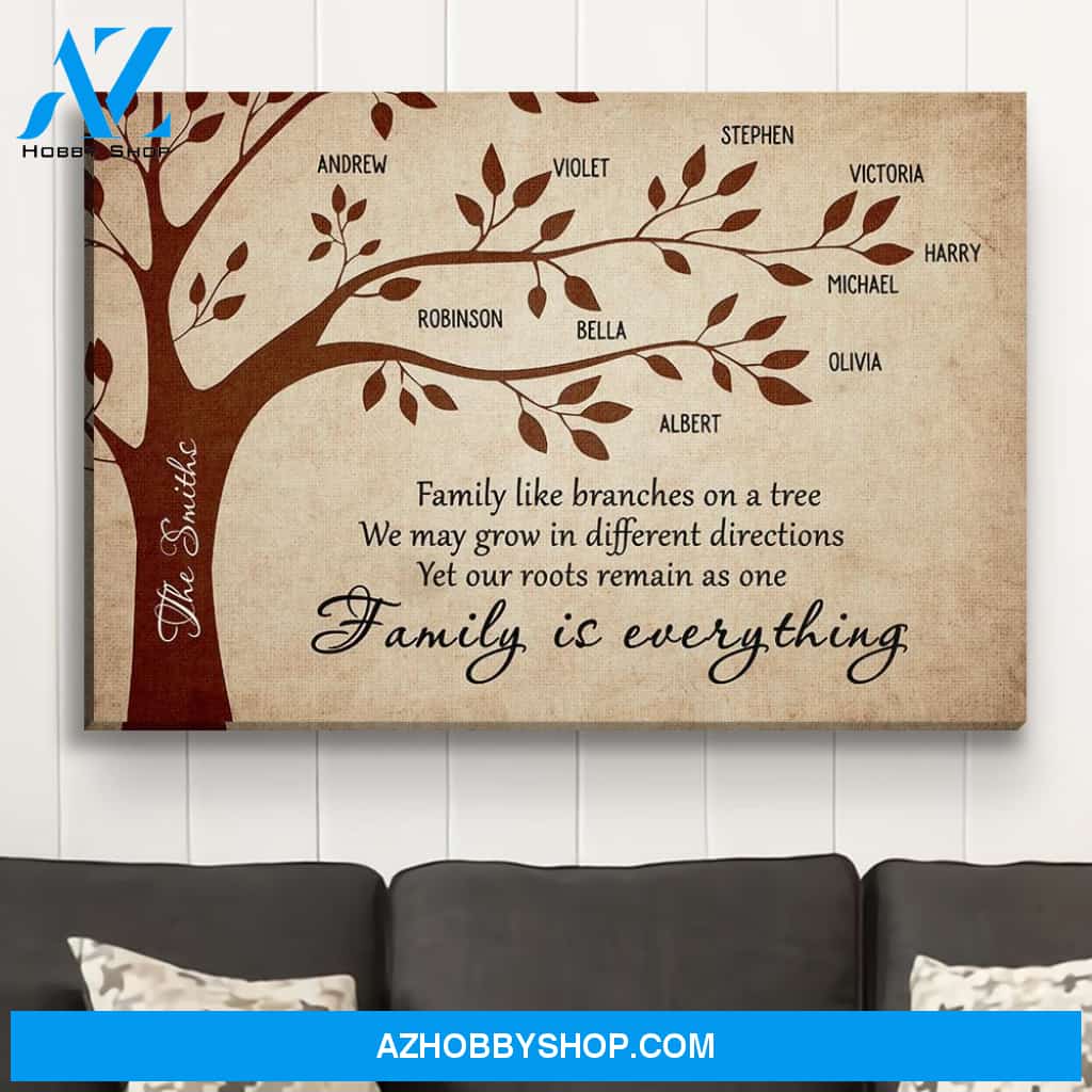 Family Tree 2 - Personalized Custom Matte Canvas