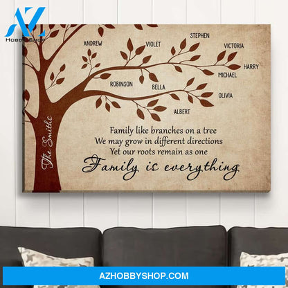 Family Tree 2 - Personalized Custom Matte Canvas