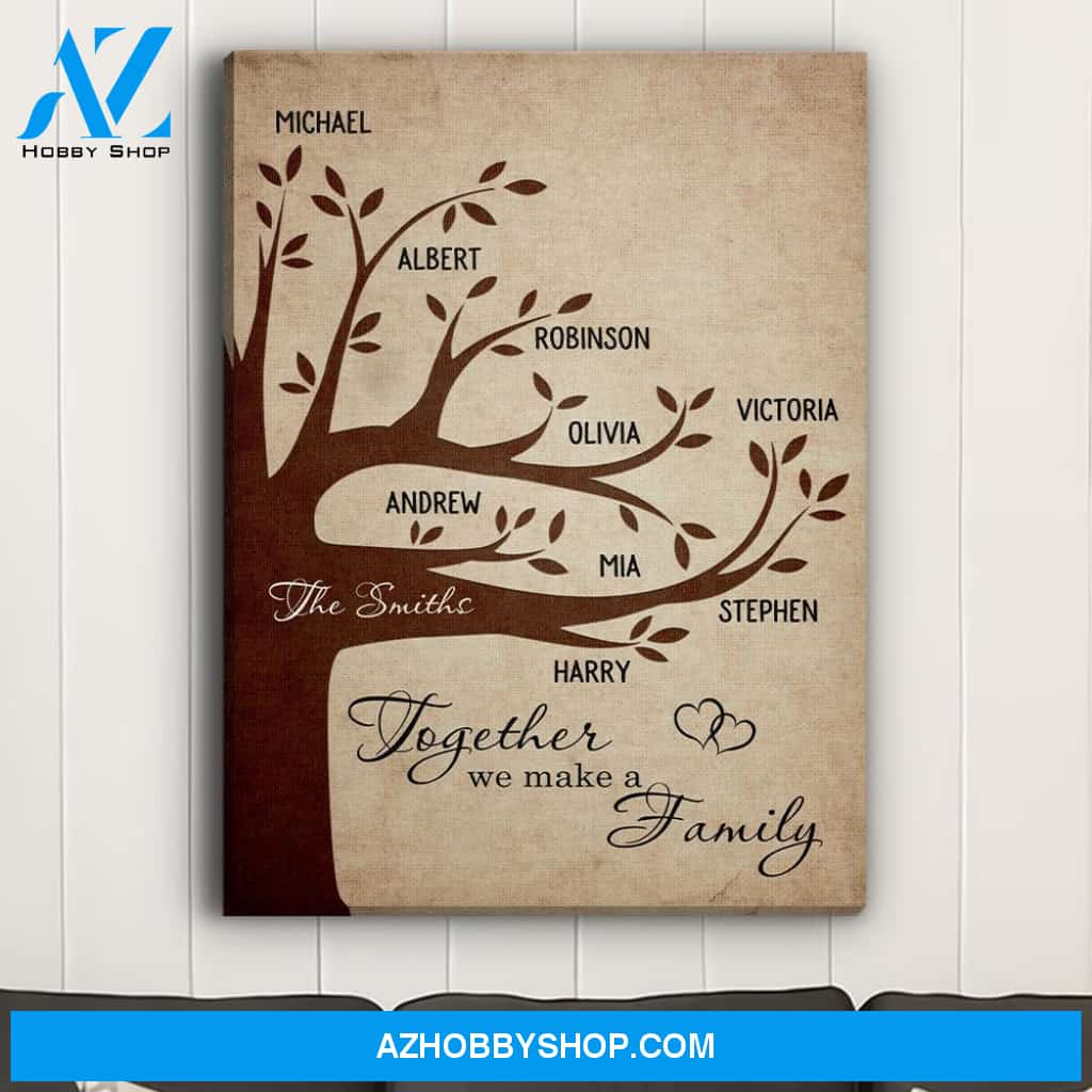 Family Tree 3 - Personalized Custom Name Canvas