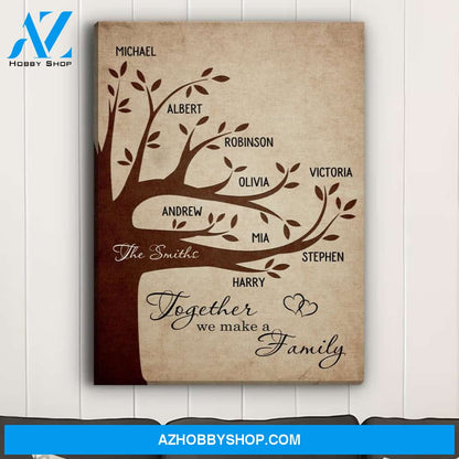 Family Tree 3 - Personalized Custom Name Canvas