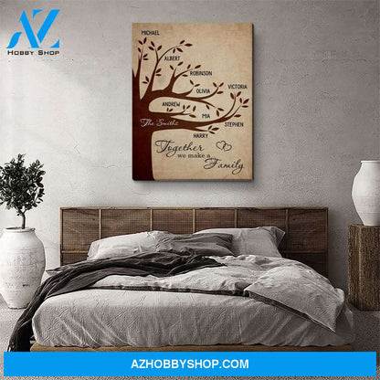 Family Tree 3 - Personalized Custom Name Canvas