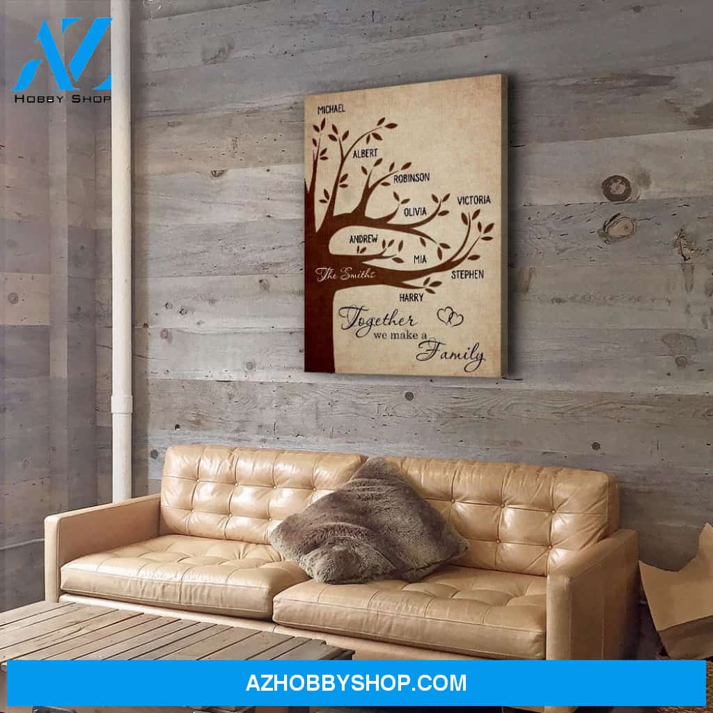 Family Tree 3 - Personalized Custom Name Canvas