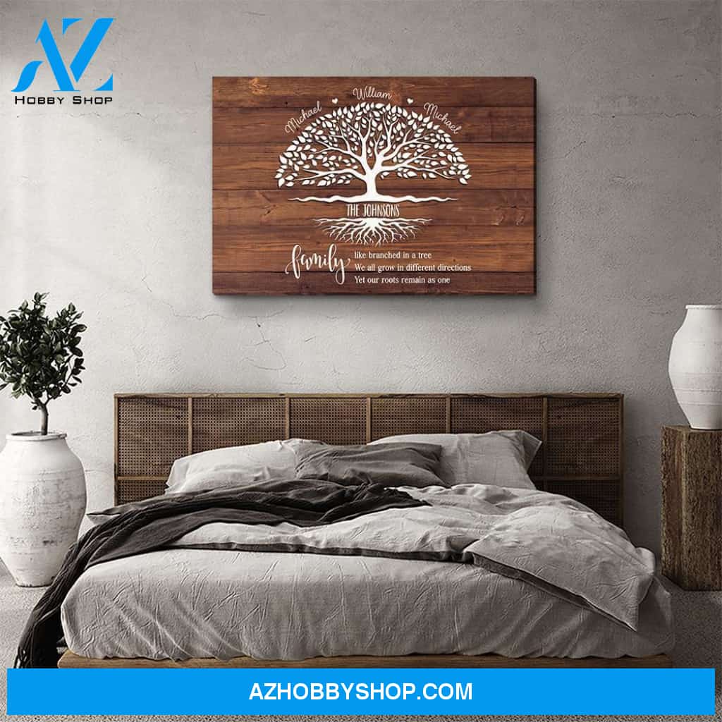 Family Tree 7- Personalized Custom Name Canvas