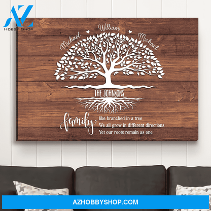 Family Tree 7- Personalized Custom Name Canvas