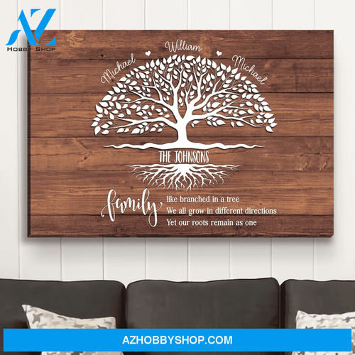 Family Tree 7- Personalized Custom Name Canvas