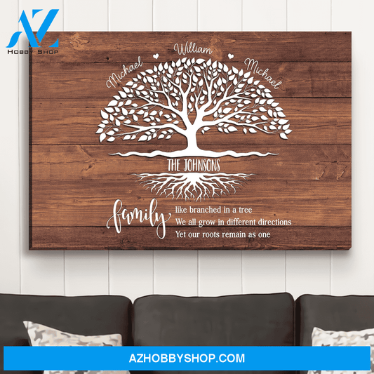 Family Tree 7- Personalized Custom Name Canvas