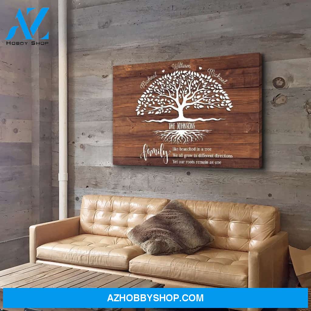 Family Tree 7- Personalized Custom Name Canvas