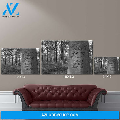 Family Tree Names Premium Canvas