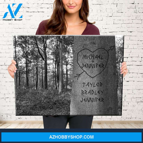Family Tree Names Premium Canvas