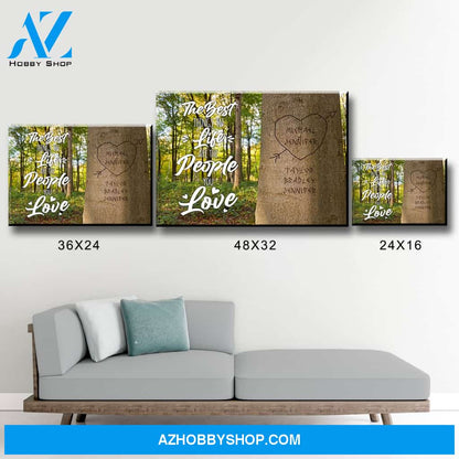 Family Tree Saying 3 Multi-Names Premium Canvas