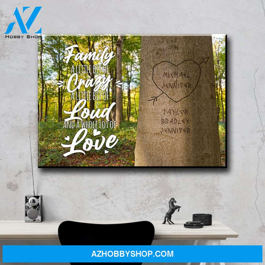 Family Tree Saying 2 Multi-Names Premium Canvas