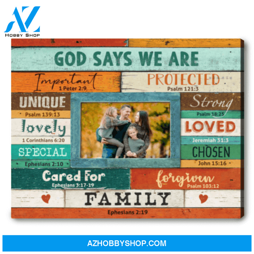 Family Wall Decor Christian Wall Art God Say We Are Canvas Print