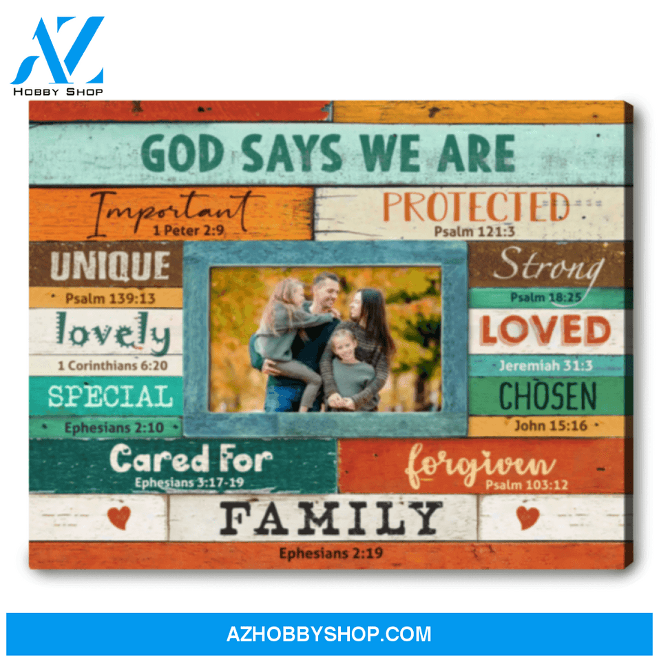 Family Wall Decor Christian Wall Art God Say We Are Canvas Print
