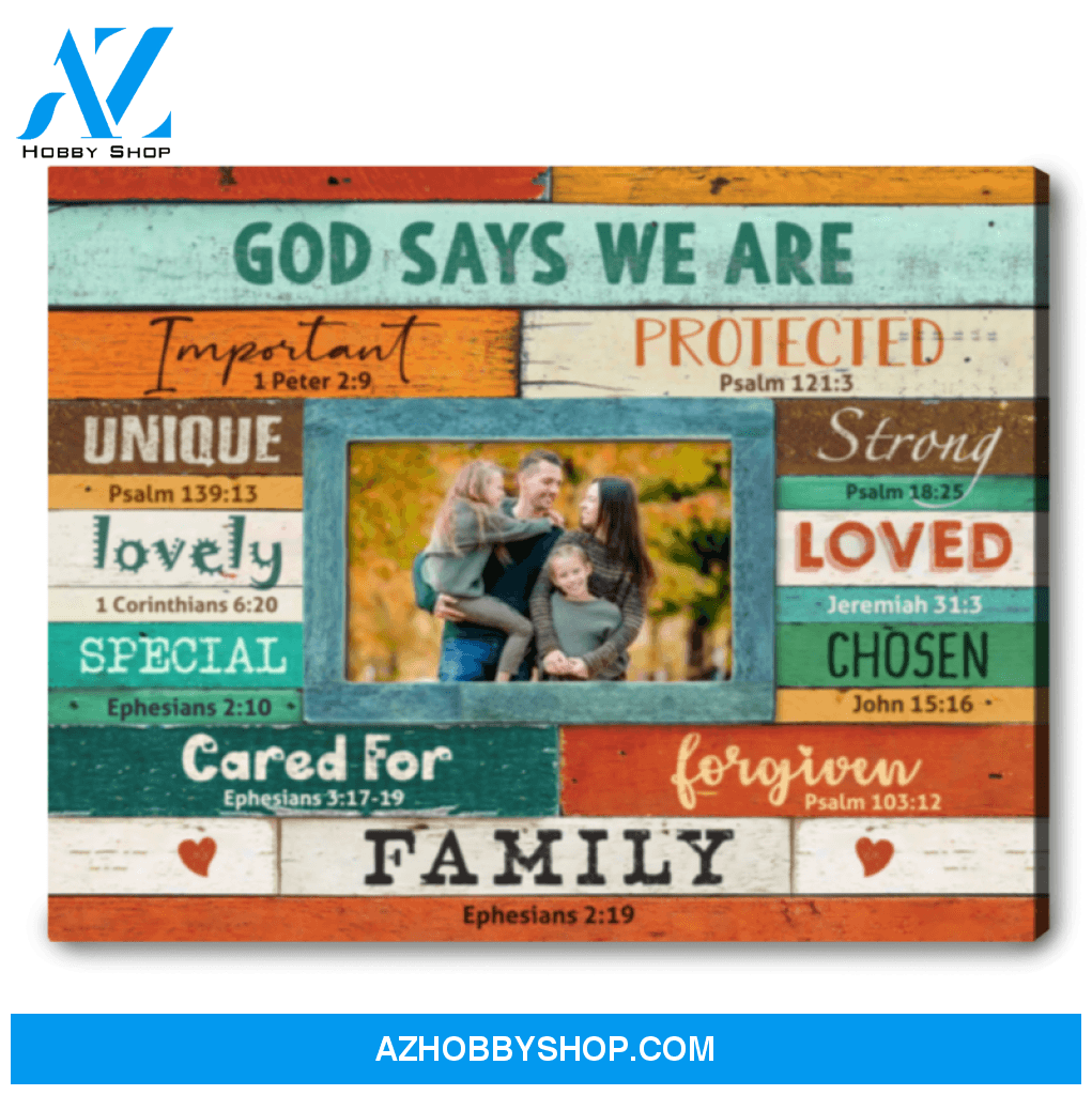 Family Wall Decor Christian Wall Art God Say We Are Canvas Print