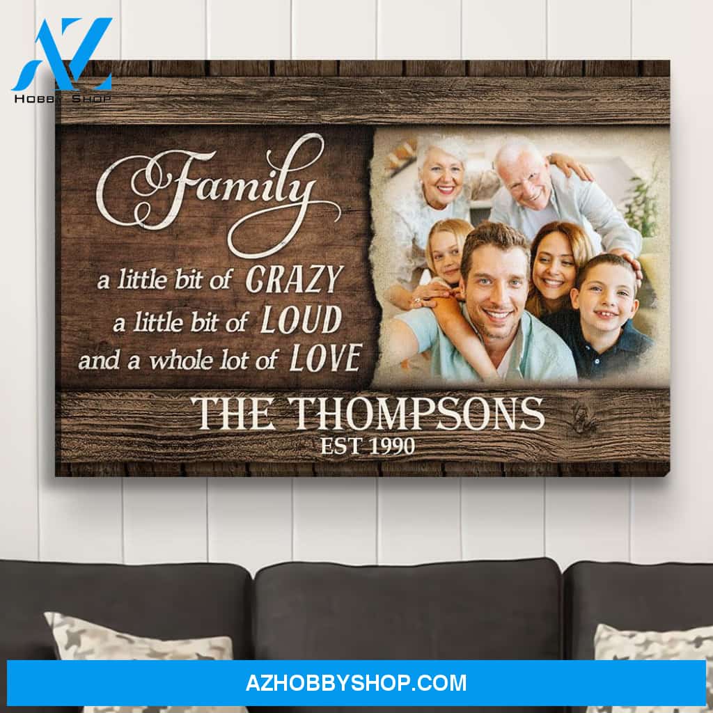 Family Whole Lot Of Love - Personalized Custom Photo Canvas