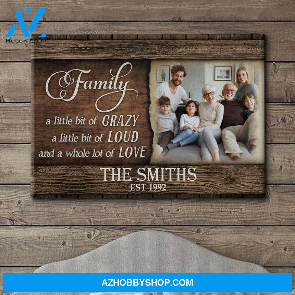 Family Whole Lot Of Love - Personalized Custom Photo Canvas