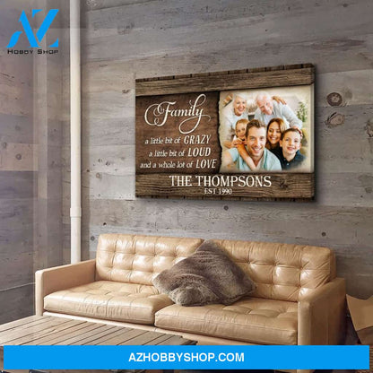 Family Whole Lot Of Love - Personalized Custom Photo Canvas