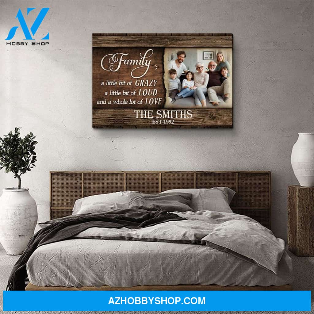 Family Whole Lot Of Love - Personalized Custom Photo Canvas