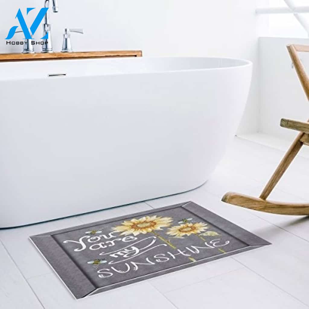FAMILYDECOR You are My Sunshine Yellow Sunflower Doormat
