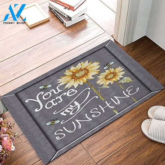 FAMILYDECOR You are My Sunshine Yellow Sunflower Doormat